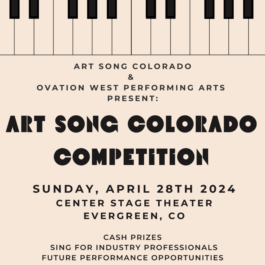 Art Song Colorado Competition 2024 Art Song Colorado